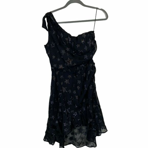 Aqua Star Dress Women's Black One Shoulder Enchanted Fit Flare size Medium NWT - Picture 3 of 15